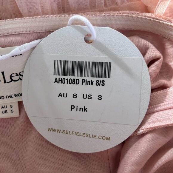 NWT Selfie Leslie Dancing With Me Sweetheart Tulle Midi Dress Pink S Formal Roma - Picture 11 of 12